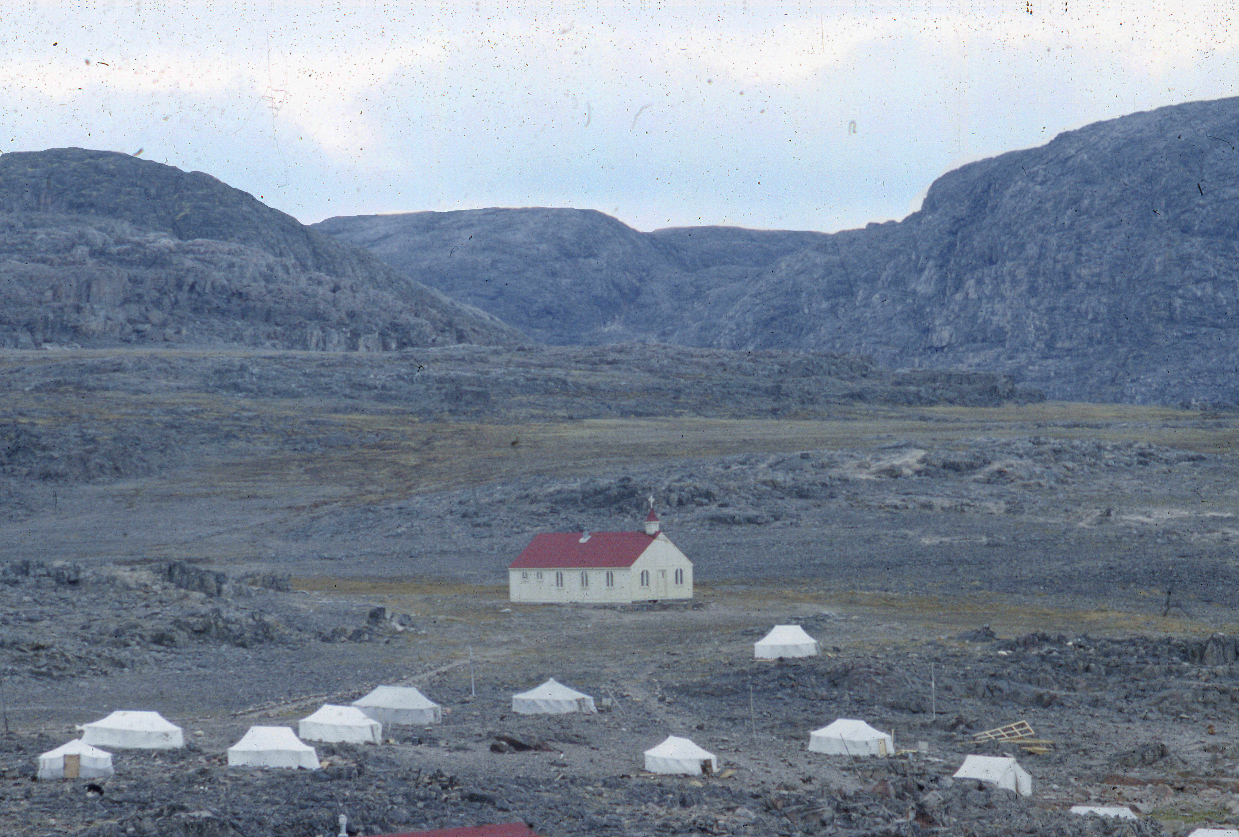 Cape Dorset church built by Pootoogook, photo taken in 1960